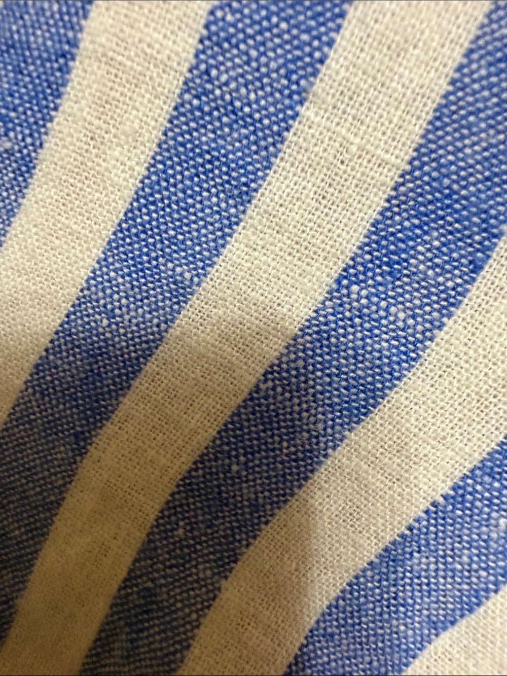 Ava & Viv 1X Blue White Striped Linen Blend Wide Leg Pants - Picture 9 of 10